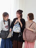 【Cross×Staff】ボトルポケ付/ハーフムーンフリルbag（オフホワイト/チャコールグレー/キャメル）｜Samansa Mos2（サマンサ モスモス）通販