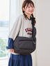 【Cross×Staff】ボトルポケ付/ハーフムーンフリルbag（オフホワイト/チャコールグレー/キャメル）｜Samansa Mos2（サマンサ モスモス）通販