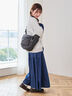 【Cross×Staff】ボトルポケ付/ハーフムーンフリルbag（オフホワイト/チャコールグレー/キャメル）｜Samansa Mos2（サマンサ モスモス）通販