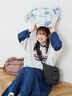 【Cross×Staff】ボトルポケ付/ハーフムーンフリルbag（オフホワイト/チャコールグレー/キャメル）｜Samansa Mos2（サマンサ モスモス）通販