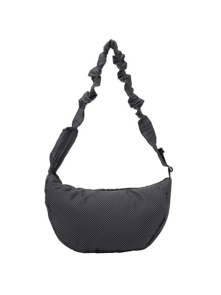 【Cross×Staff】ボトルポケ付/ハーフムーンフリルbag（オフホワイト/チャコールグレー/キャメル）｜Samansa Mos2（サマンサ モスモス）通販