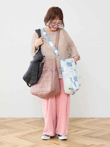 【Cross×Staff】ボトルポケ付/10ポケットトートbag（オフホワイト/チャコールグレー/キャメル）｜Samansa Mos2（サマンサ モスモス）通販