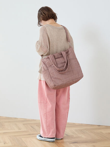 【Cross×Staff】ボトルポケ付/10ポケットトートbag（オフホワイト/チャコールグレー/キャメル）｜Samansa Mos2（サマンサ モスモス）通販