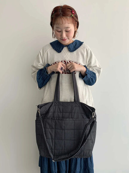 【Cross×Staff】ボトルポケ付/10ポケットトートbag（オフホワイト/チャコールグレー/キャメル）｜Samansa Mos2（サマンサ モスモス）通販