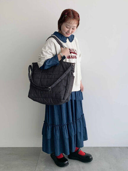 【Cross×Staff】ボトルポケ付/10ポケットトートbag（オフホワイト/チャコールグレー/キャメル）｜Samansa Mos2（サマンサ モスモス）通販