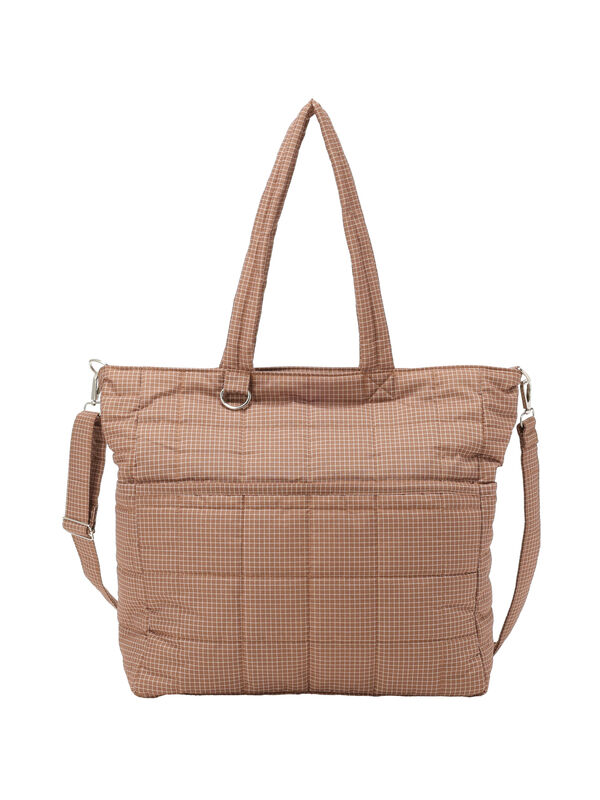 bee　夏用　付下げ　絽　トールサイズ　幅広　(カ) Cross×Staff】ボトルポケ付/10ポケットトートbag（オフホワイト