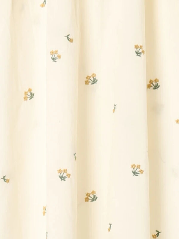 セール】 花刺繍チュニック（ブラック/ブラウン/キナリ/トップス