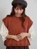 【天神店/EC限定】花刺繍ニットベスト（モカ/テラコッタ/キナリ）｜Samansa Mos2（サマンサ モスモス）通販