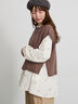 【天神店/EC限定】花刺繍ニットベスト（モカ/テラコッタ/キナリ）｜Samansa Mos2（サマンサ モスモス）通販