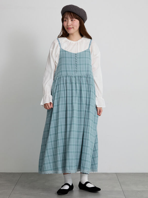 【天神店/EC限定】ボタンいっぱい前後着キャミワンピース（ミント）｜Samansa Mos2（サマンサ モスモス）通販
