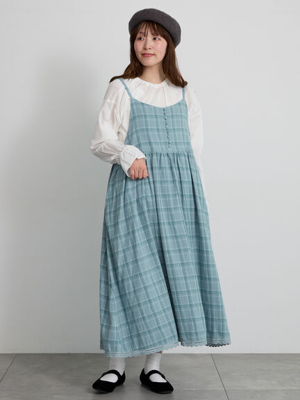【天神店/EC限定】ボタンいっぱい前後着キャミワンピース（ベージュ/ブラウン/ミント/テラコッタ）｜Samansa Mos2（サマンサ モスモス）通販