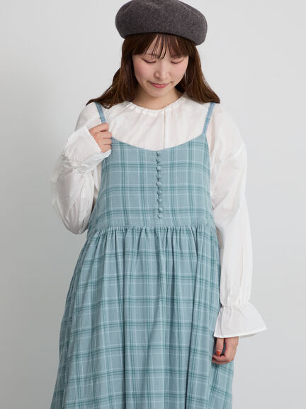 【天神店/EC限定】ボタンいっぱい前後着キャミワンピース（ベージュ/ブラウン/ミント/テラコッタ）｜Samansa Mos2（サマンサ モスモス）通販