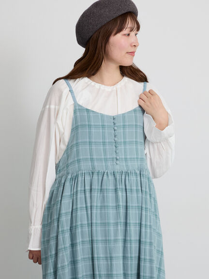【天神店/EC限定】ボタンいっぱい前後着キャミワンピース（ベージュ/ブラウン/ミント/テラコッタ）｜Samansa Mos2（サマンサ モスモス）通販