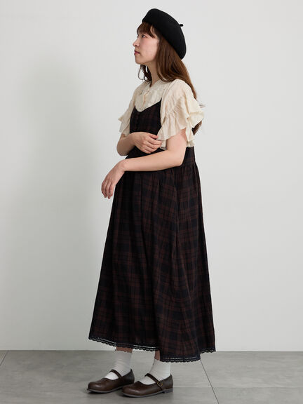 【天神店/EC限定】ボタンいっぱい前後着キャミワンピース（ベージュ/ブラウン/ミント/テラコッタ）｜Samansa Mos2（サマンサ モスモス）通販