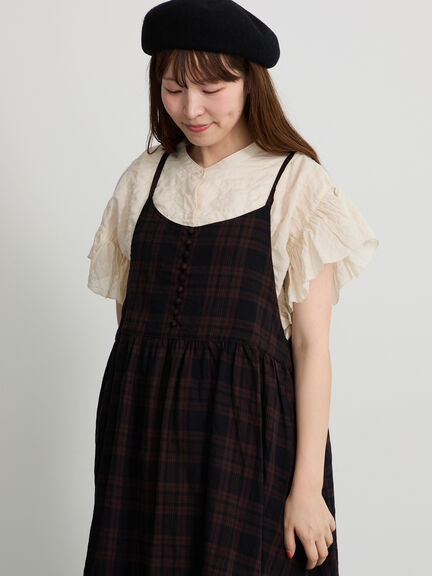 【天神店/EC限定】ボタンいっぱい前後着キャミワンピース（ベージュ/ブラウン/ミント/テラコッタ）｜Samansa Mos2（サマンサ モスモス）通販