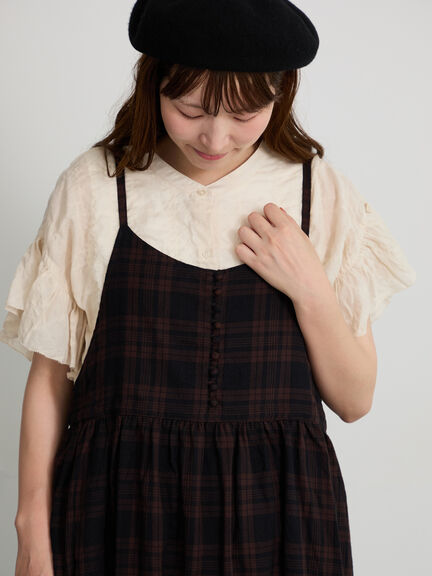 【天神店/EC限定】ボタンいっぱい前後着キャミワンピース（ベージュ/ブラウン/ミント/テラコッタ）｜Samansa Mos2（サマンサ モスモス）通販