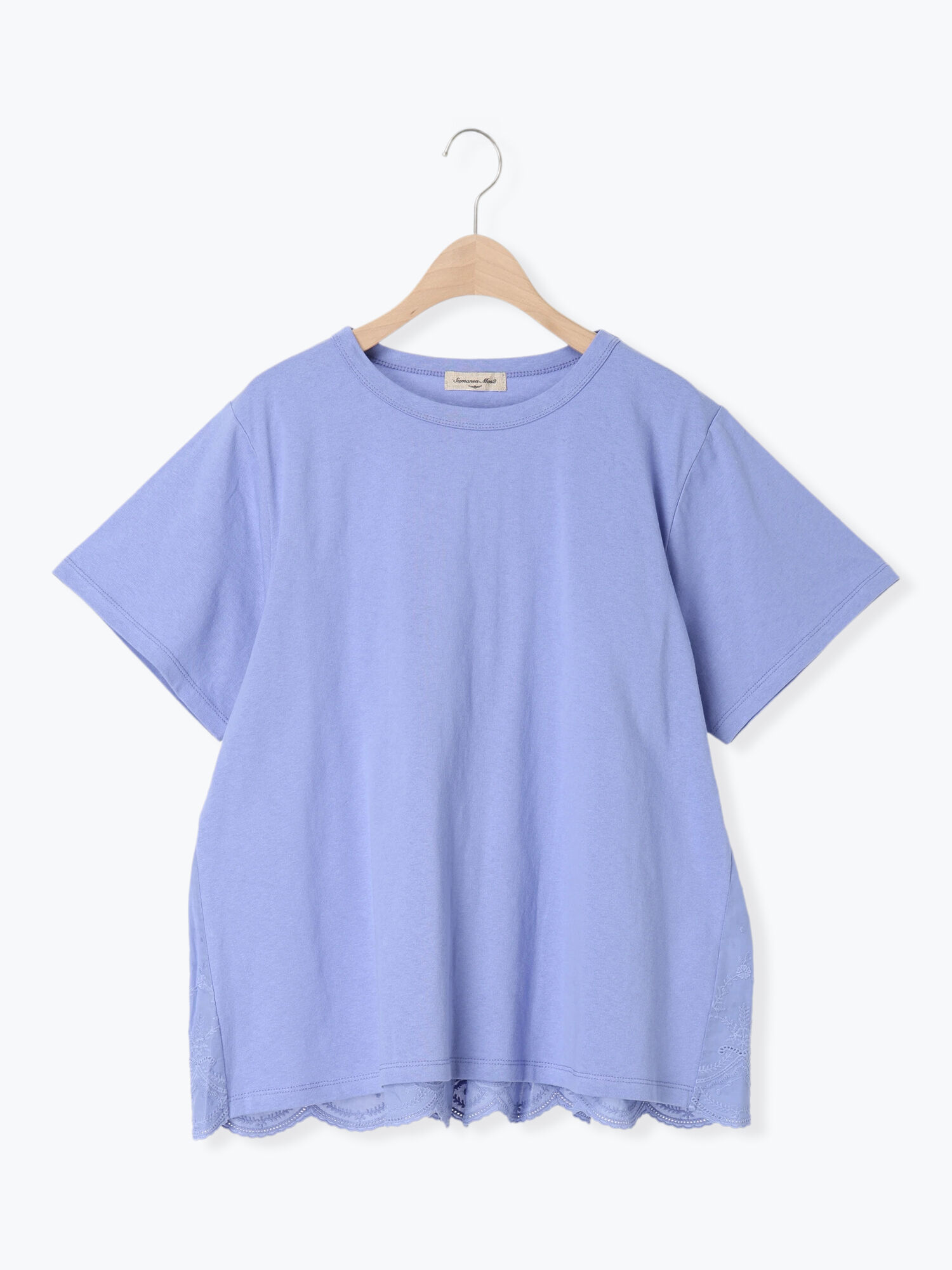 セール】 【接触冷感】バックスカラップレースTシャツ（オフホワイト