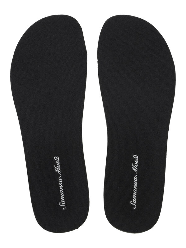 晴雨兼用・抗菌防臭】保温インソール付ストラップ靴（ブラック