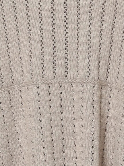 【SA刺繍】配色スカラップニットカーディガン（ブラック/モカ/キナリ）｜Samansa Mos2（サマンサ モスモス）通販