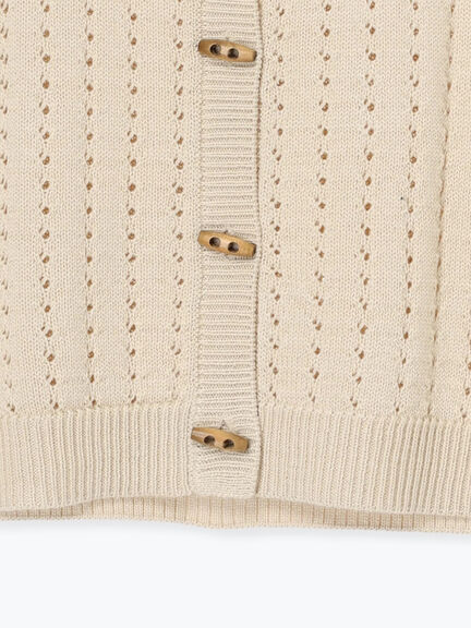 【SA刺繍】配色スカラップニットベスト（ブラック/モカ/キナリ）｜Samansa Mos2（サマンサ モスモス）通販