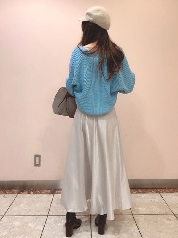 セール Vネックショートカーディガン Ls グレー ベージュ ブルー トップス Te Chichi テチチ 公式通販