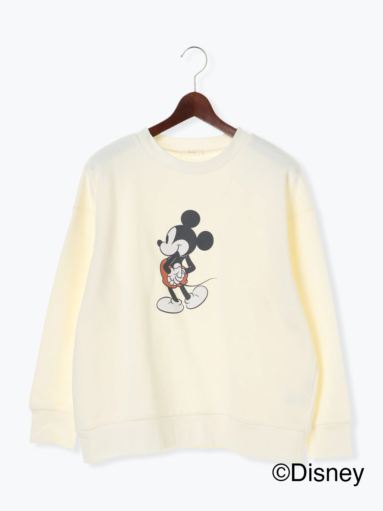 セール Disney ミッキー プリントプルオーバー オフホワイト チャコールグレー ベージュ トップス Te Chichi テチチ 公式通販