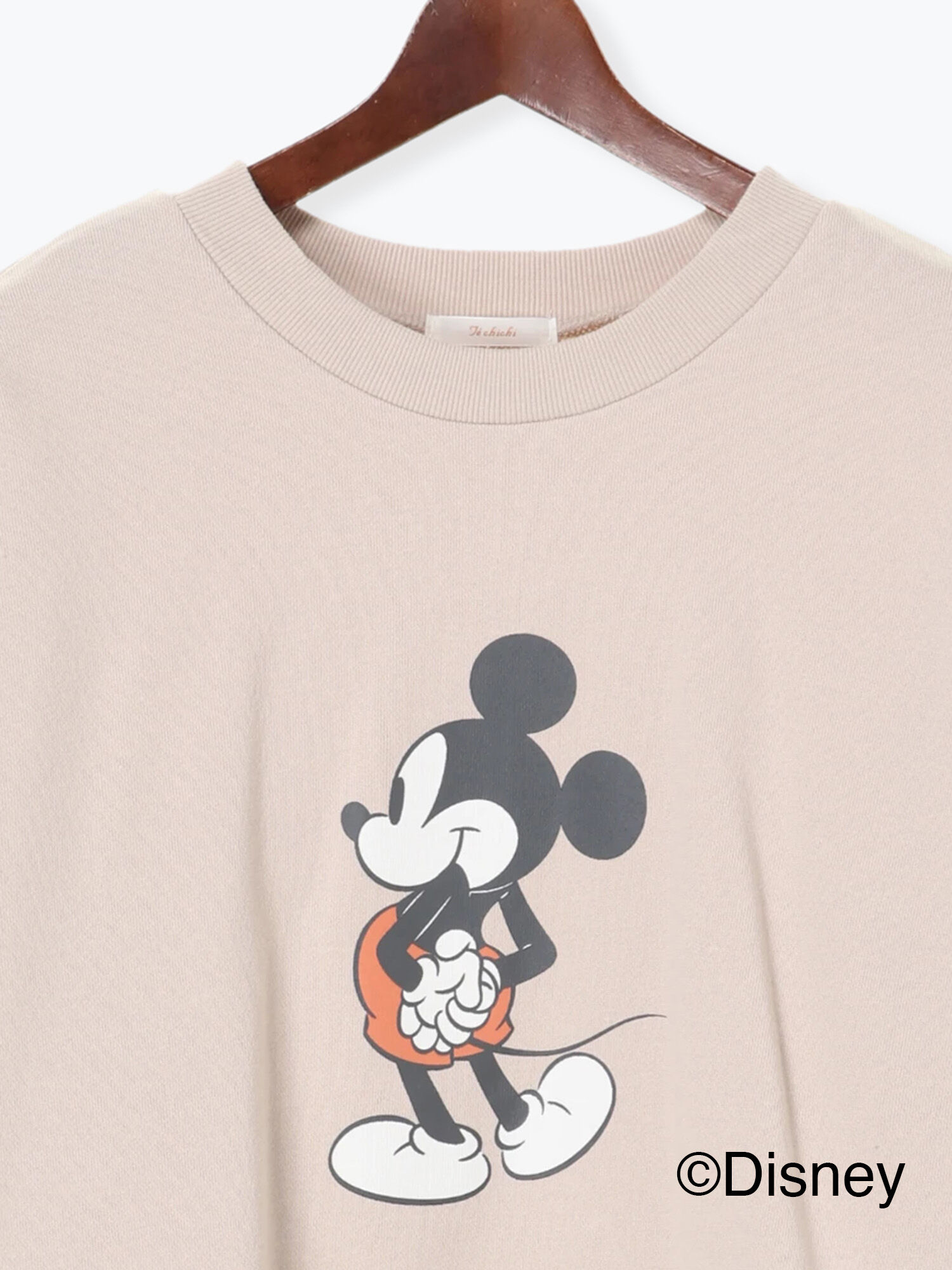 セール Disney ミッキー プリントプルオーバー オフホワイト チャコールグレー ベージュ トップス Te Chichi テチチ 公式通販