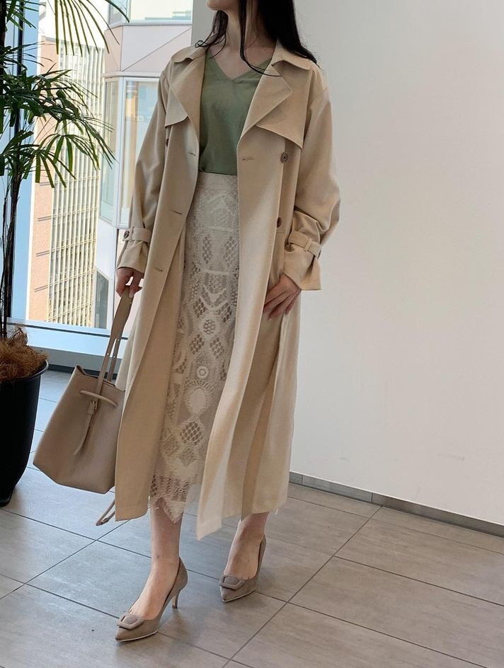 セール バック釦トレンチコート ベージュ ミント キナリ アウター Te Chichi テチチ 公式通販