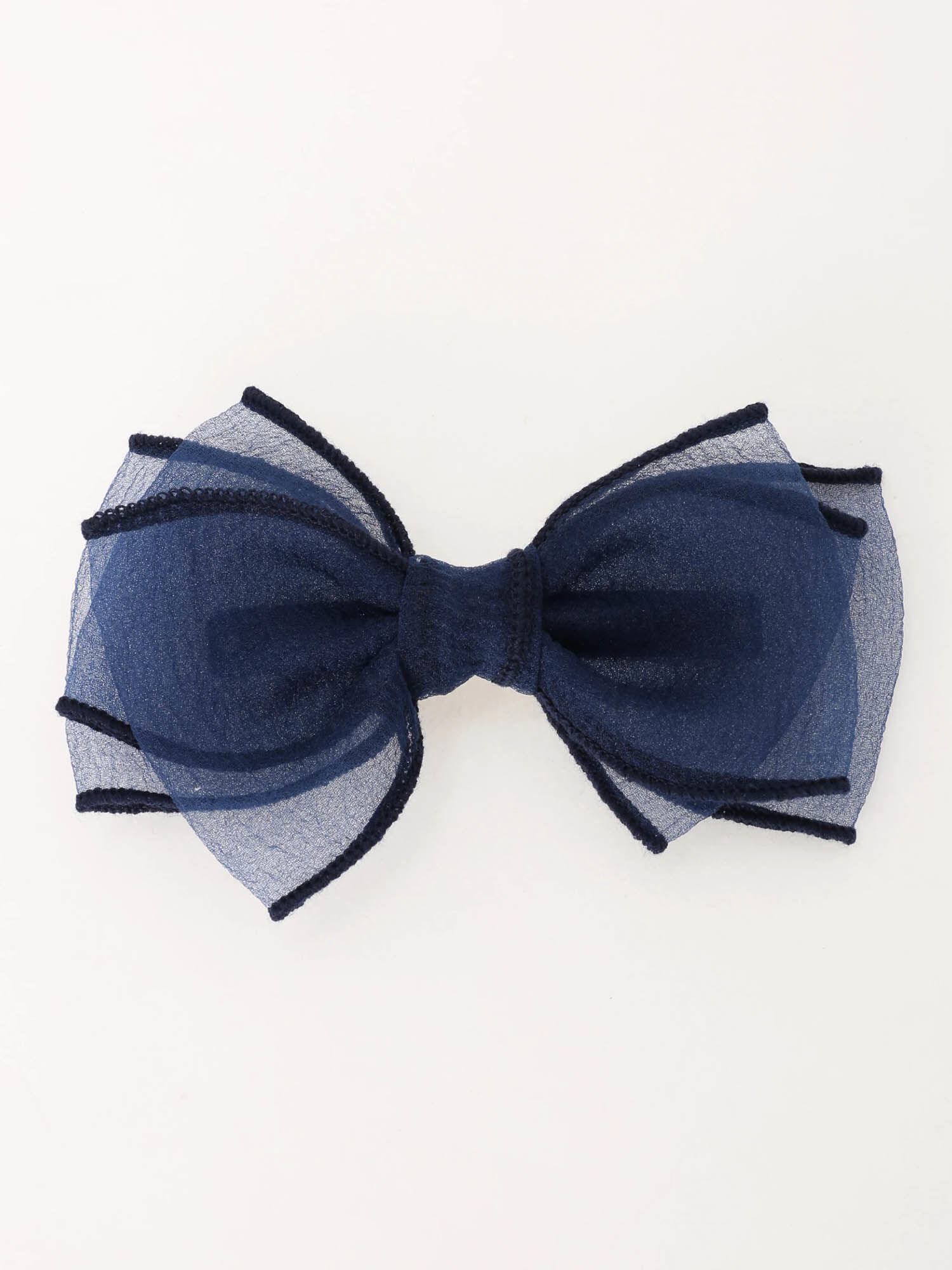 チュールリボンバレッタ オフホワイト ブルー アクセサリー Te Chichi テチチ 公式通販