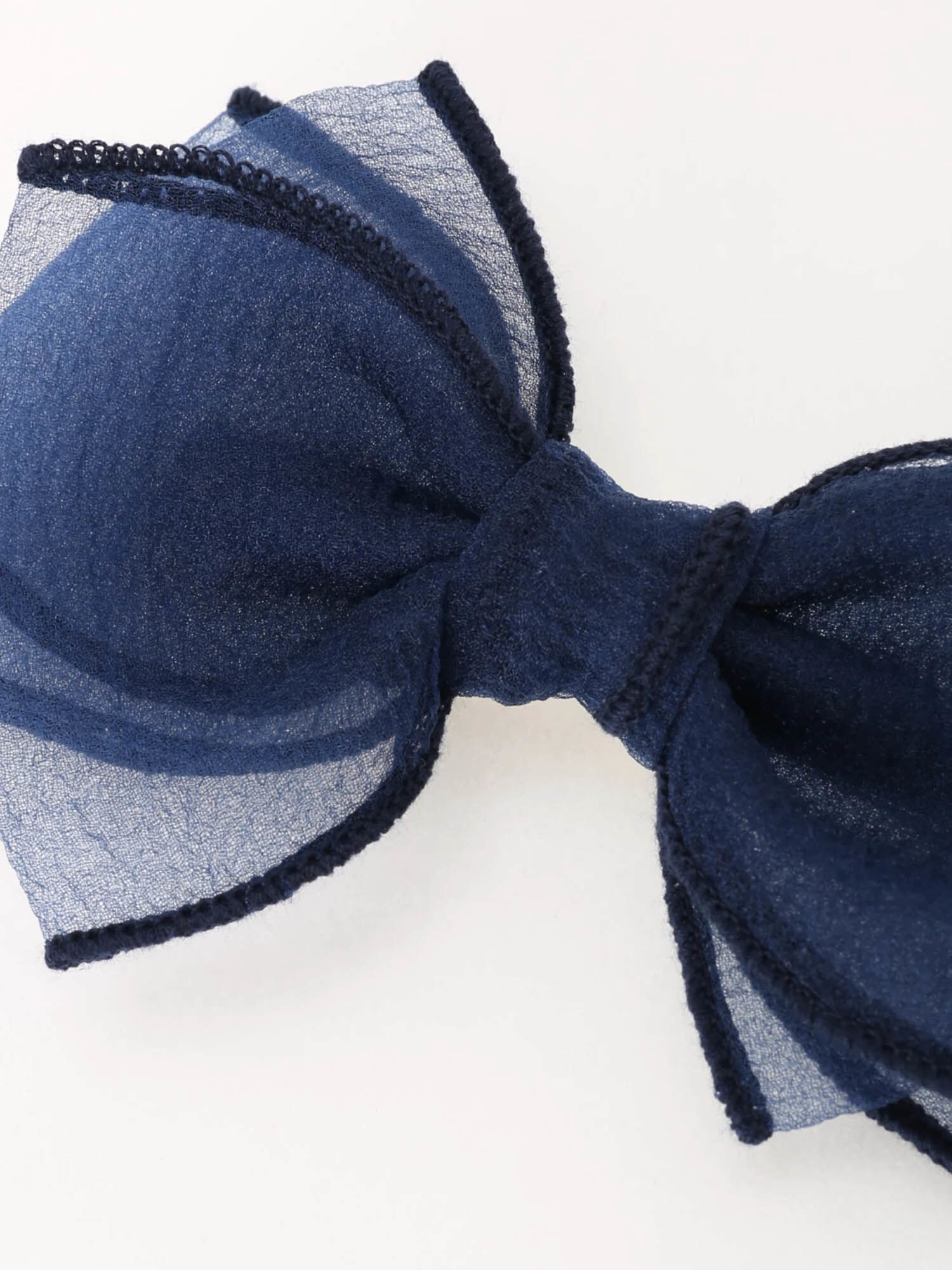 チュールリボンバレッタ オフホワイト ブルー アクセサリー Te Chichi テチチ 公式通販