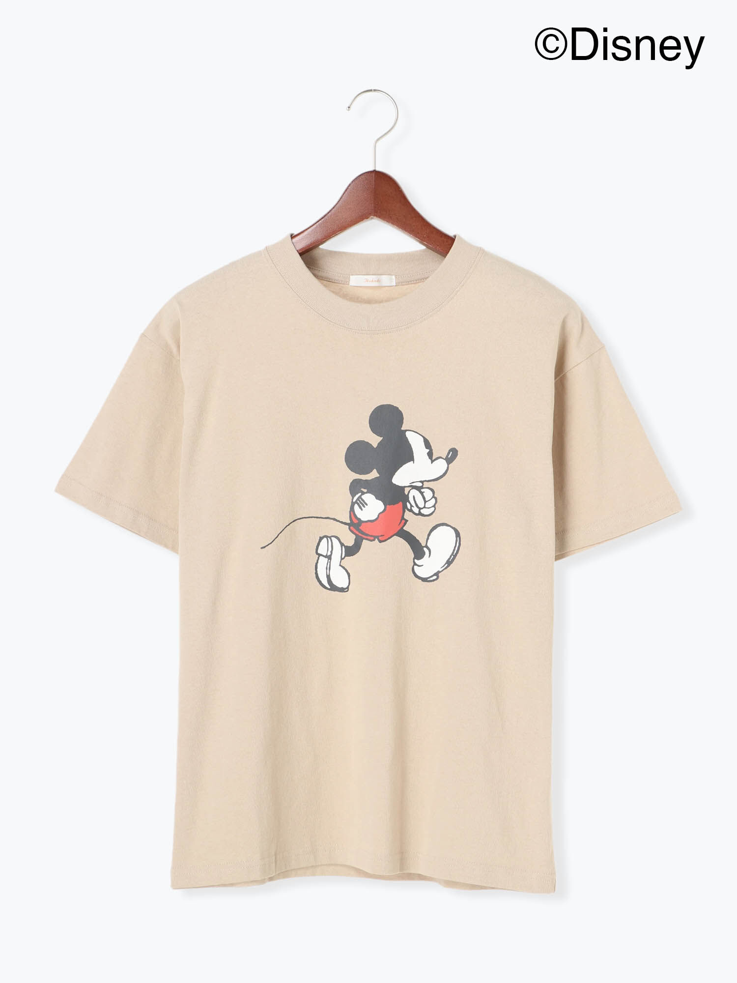 セール Disney ミッキー プリントtシャツ オフホワイト チャコールグレー ベージュ トップス Te Chichi テチチ 公式通販