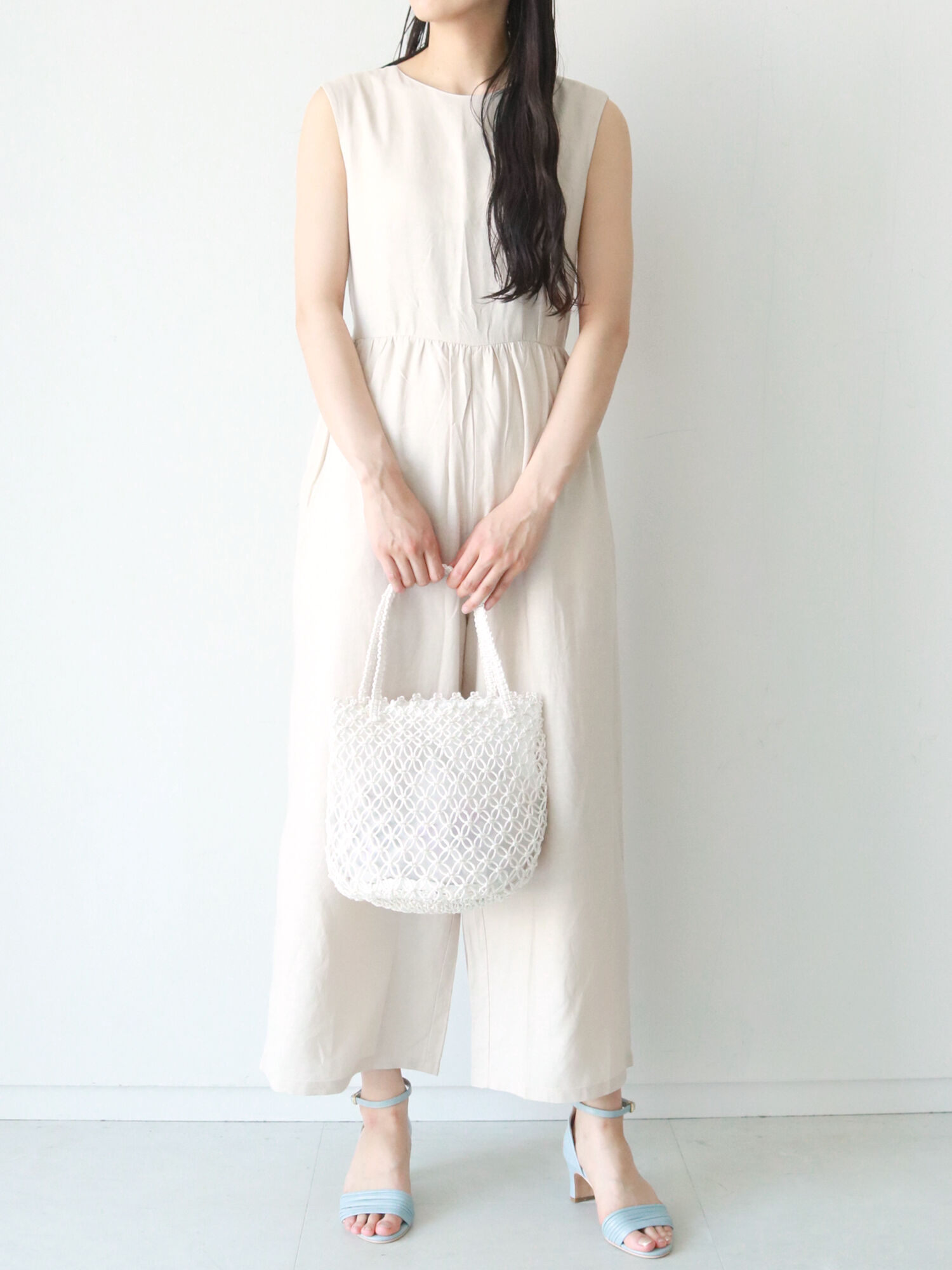 セール レーヨンリネンオールインワン ブラック ベージュ モカ ワンピース オールインワン Te Chichi テチチ 公式通販