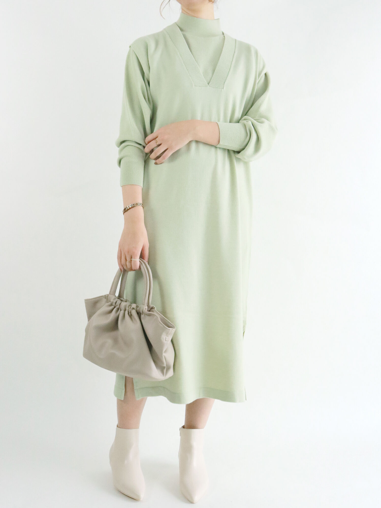 セール ショートニット ベストワンピースセット ベージュ ミント ネイビー ワンピース Te Chichi テチチ 公式通販 セール ショートニット ベストワンピースセット ベージュ ミント ネイビー ワンピース Te Chichi テチチ 公式通販