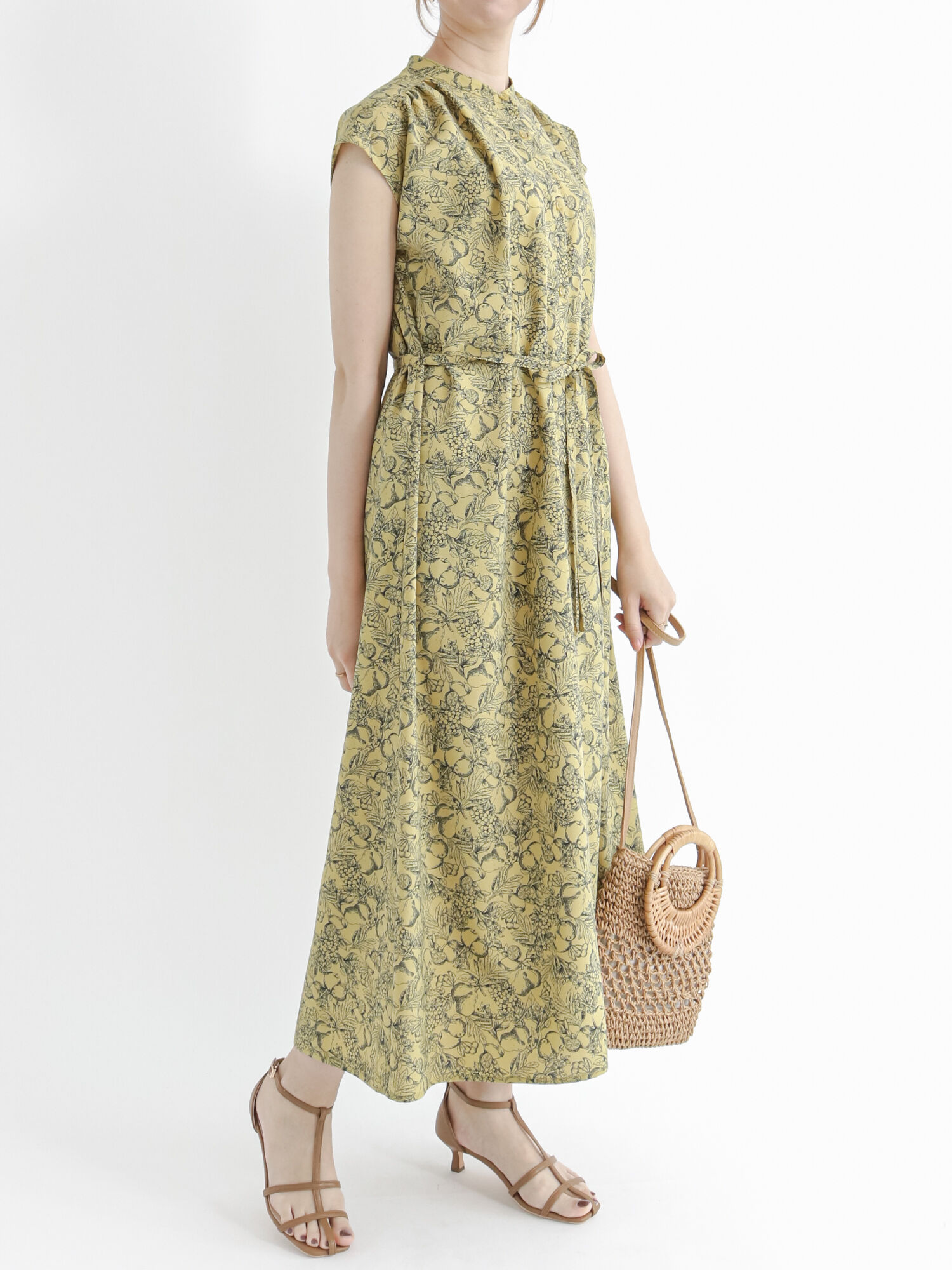 セール フルーツ柄ギャザーワンピース イエロー ブルー ワンピース ワンピース Te Chichi テチチ 公式通販