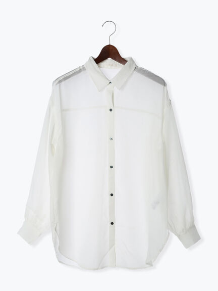 シアーシャツ（オフホワイト/ブラック/モカ/Ｓグレー）｜Te chichi（テチチ）通販
