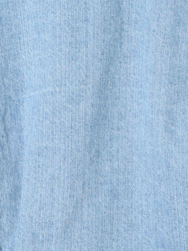 ノーカラーデニムジャケット（オフホワイト/サックスブルー/ブルー 