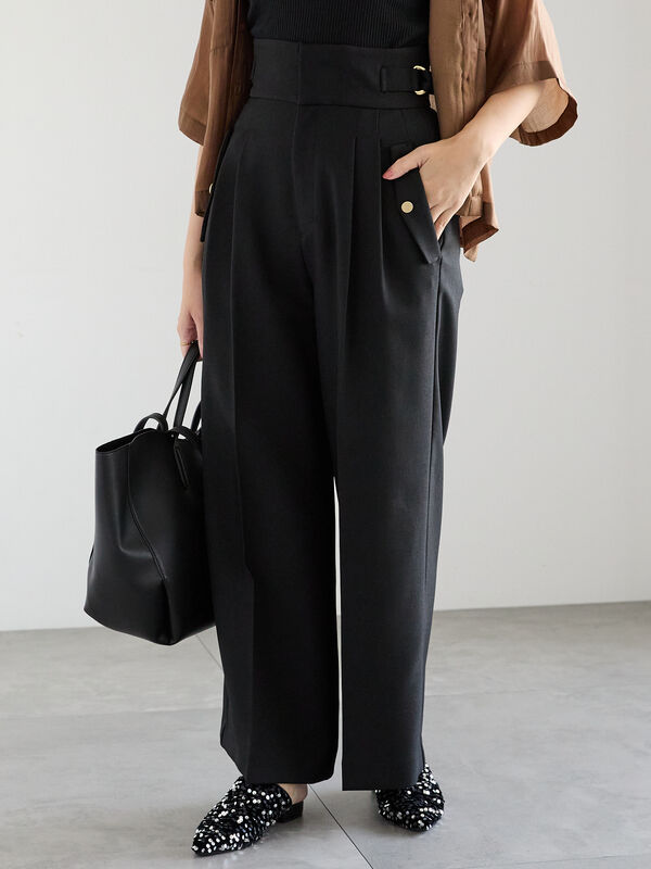 tinoir パウダリーハイウエストパンツ tinoir パウダリーハイウエストパンツ