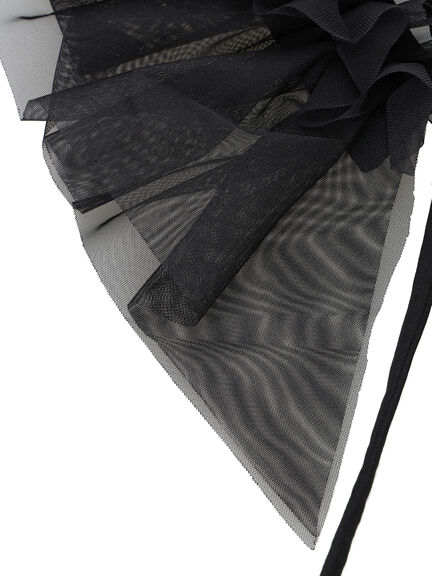 チュールオーナメントカラー（チャコールグレー/ブラック）｜Te chichi（テチチ）通販