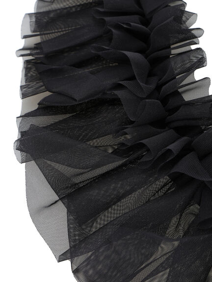 チュールオーナメントカラー（チャコールグレー/ブラック）｜Te chichi（テチチ）通販