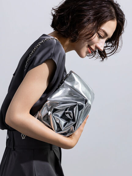 モチーフチェーンショルダーバッグ（シルバー/ブラック）｜Te chichi（テチチ）通販