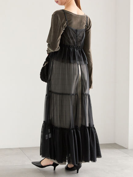 前後2WAYレイヤードキャミワンピース（オフホワイト/グレー/ブラック）｜Te chichi（テチチ）通販