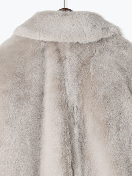 【佐藤晴美着用】ミンクタッチファー衿付ジップブルゾン（グレー/チャコールグレー）｜Te chichi（テチチ）通販