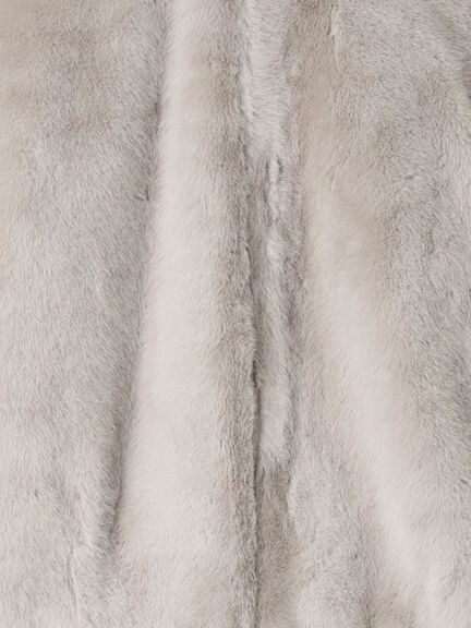 【佐藤晴美着用】ミンクタッチファー衿付ジップブルゾン（グレー/チャコールグレー）｜Te chichi（テチチ）通販