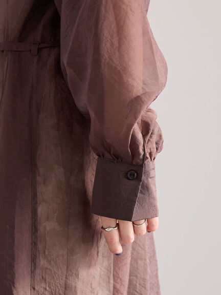 シアーロングレイヤーシャツ（ブラウン/カーキ）｜Te chichi（テチチ）通販