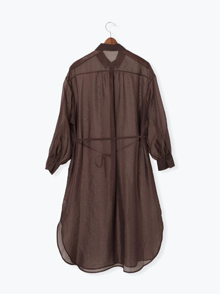 シアーロングレイヤーシャツ（ブラウン/カーキ）｜Te chichi（テチチ）通販