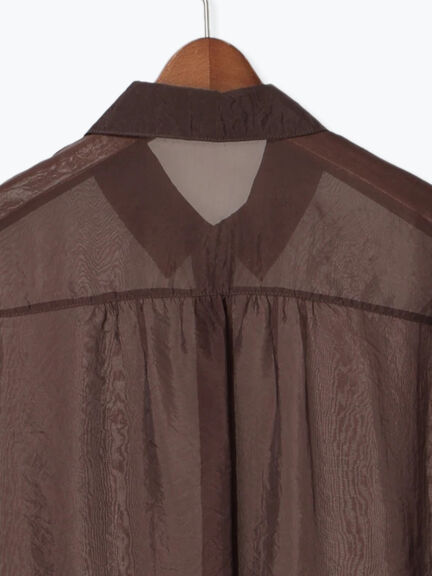 シアーロングレイヤーシャツ（ブラウン/カーキ）｜Te chichi（テチチ）通販