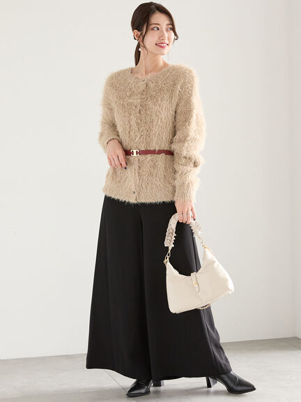 ラメロングシャギーニット（チャコールグレー/ブラック/ベージュ）｜Te chichi（テチチ）通販