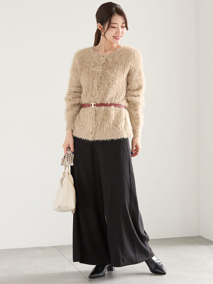 ラメロングシャギーニット（チャコールグレー/ブラック/ベージュ）｜Te chichi（テチチ）通販