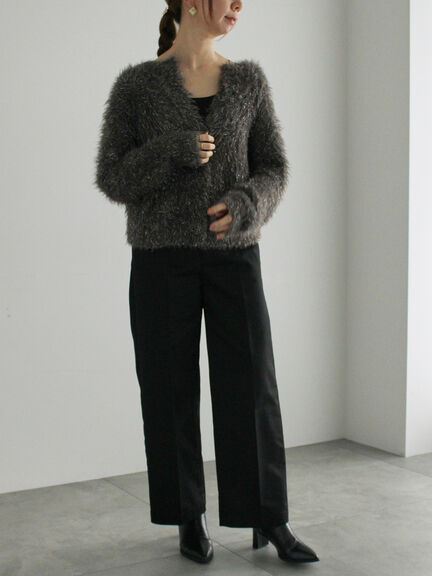 ラメロングシャギーニット（チャコールグレー/ブラック/ベージュ）｜Te chichi（テチチ）通販