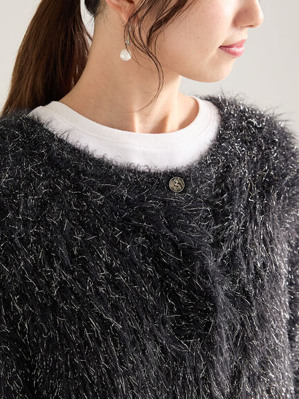 ラメロングシャギーニット（チャコールグレー/ブラック/ベージュ）｜Te chichi（テチチ）通販